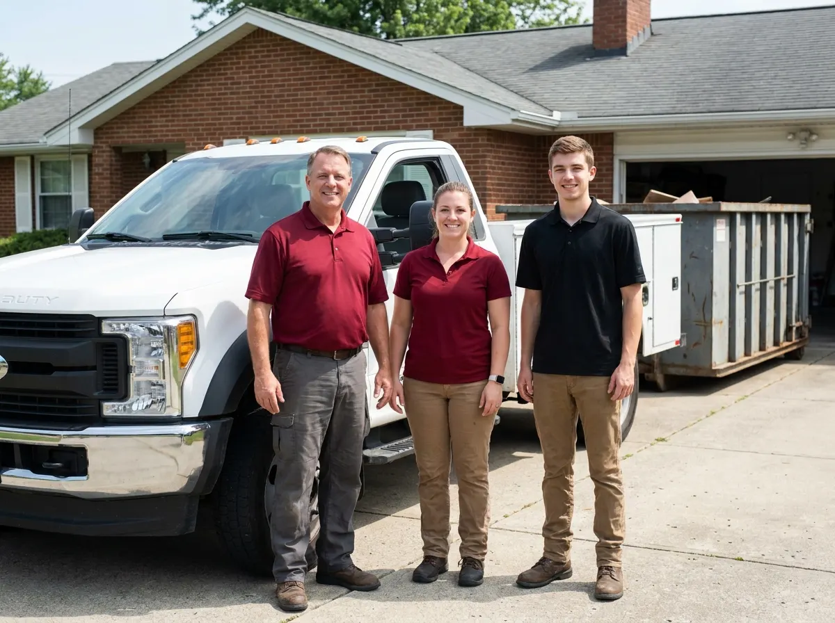 DumpStation Dumpster Rental dumpster team in Dayton, OH